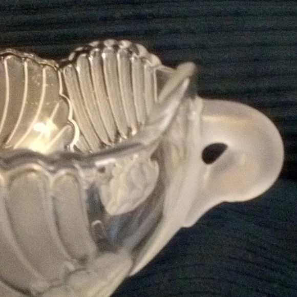 Vintage Mikasa  Walther Frosted Swan Bowl  Elegant Lead Crystal - Picture 4 of 8